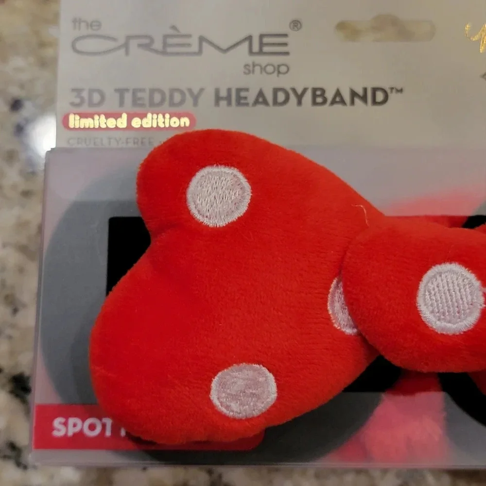 Minnie Mouse Spa Teddy Headband NEW